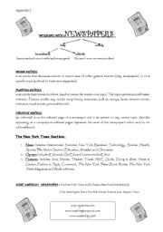 English Worksheet: working with newspapers