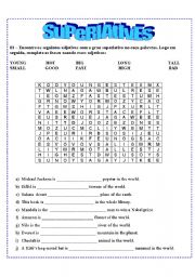 English Worksheet: Superlatives