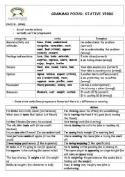 STATIVE VERBS EXPLANATION