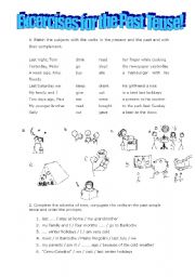 English Worksheet: verbs in the past tense