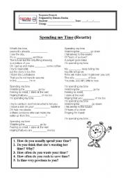 English Worksheet: Spending my time - Roxette