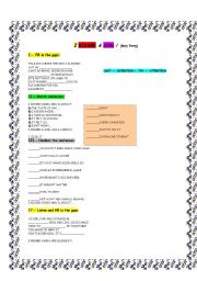 English Worksheet: I kissed a Girl / Katy Perry