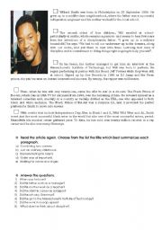 English Worksheet: Celebrities