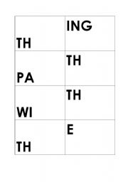 English Worksheet: TH cut and paste