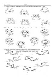 English Worksheet: short vowels and Magic Ee