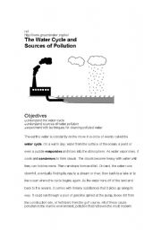 English Worksheet: water cycle