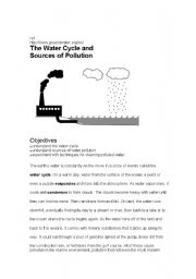 English worksheet: water cycle