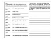 English worksheet: Questionaire