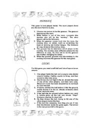English Worksheet: GAMES TO DO ON HOLIDAY OR IN THE PLAYGROUND