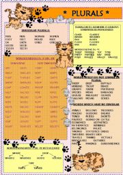 English Worksheet: plurals