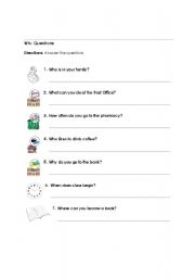 English worksheet: WH Questions