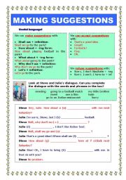 English Worksheet: MAKING SUGGESTIONS