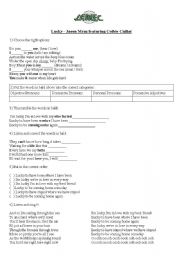 English Worksheet: SONG  ACTIVITY