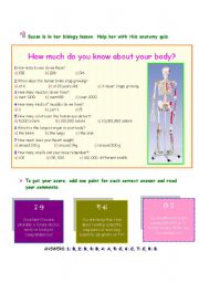 English Worksheet: BODY QUIZ