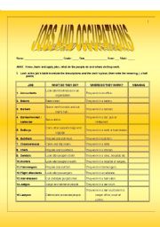 English Worksheet: Jobs and occupation