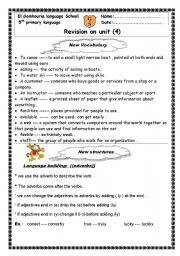 revision sheet on unit 4 macmillan 5