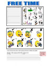 English Worksheet: FREETIME 2