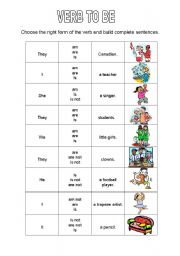 English Worksheet: Verb to be