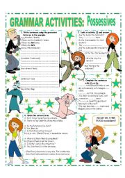 English Worksheet: POSSESSIVES - SHORT REVISION ( POSSESSIVE CASE / POSSESSIVE ADJECTIVES & POSSESSIVE PRONOUNS)