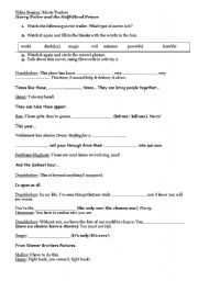 English Worksheet: Video Lesson: Harry Potter trailer