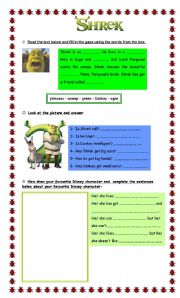 English Worksheet: Shrek