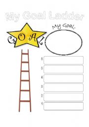 English Worksheet: my goal ladder