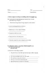 English Worksheet: Poetry Review