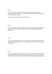 English Worksheet: Role Plays for communication