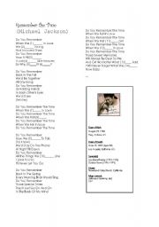 English Worksheet: Song by Michael Jackson to Practice Past
