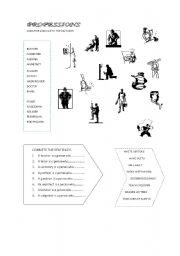 English worksheet: professions