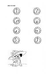 English worksheet: Whats the time?