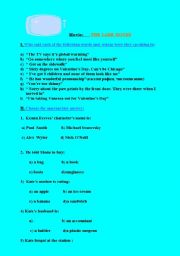 English worksheet: Movie: THE LAKE HOUSE