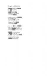 English Worksheet: Imagine