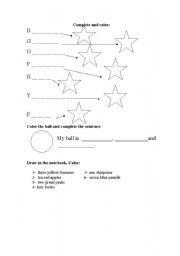 English worksheet: complete the words