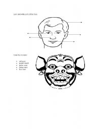 English worksheet: face