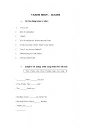 English worksheet: Greetings