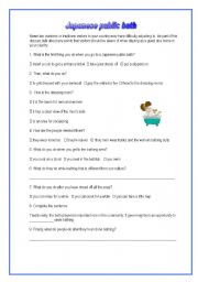 English Worksheet: Japanese public bath