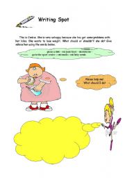 English worksheet: Writing activity. Help CANKIZ....