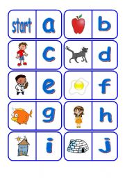 English Worksheet: alphabet dominoes