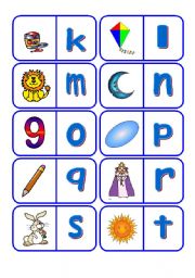 English Worksheet: alphabet dominoes