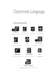 English worksheet: Classroom Language II