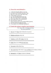 English worksheet: Exercise on Pronouns