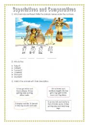 English Worksheet: Superlatives and Comparatives