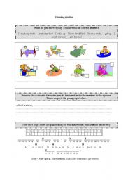 English worksheet: Morning routine