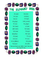 English Worksheet: The alphabet song