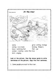 English Worksheet: At the River