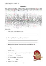 English Worksheet: the hidden cat