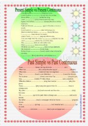 Present Simple vs Continuous; Past Simple vs Continuous