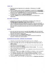 English Worksheet: Present job interview