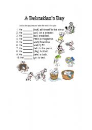 English worksheet: A Dalmatians Day 